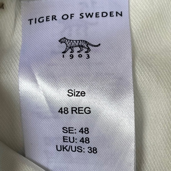 Tiger of Sweden Men's Trousers, Tenuta Wool Suit Pants, Khaki /Beige, Size 38 - Picture 5 of 13